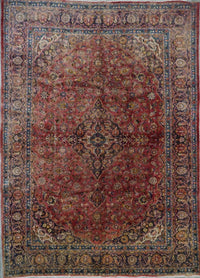 Persian Old Kashan Hand Knotted Wool  8x11