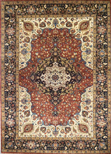 India Tabriz Hajijalili Hand Knotted Wool 12x15