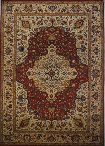 India Tabriz Hajijalili Hand Knotted Wool 8x10