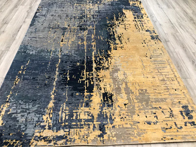 India HDFR Modern Hand Knotted Wool & Silk 5x7