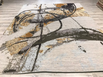 India Modern HDFR Hand Knotted Wool 8x10