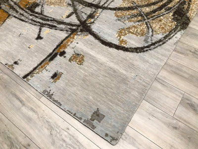 India Modern HDFR Hand Knotted Wool 8x10