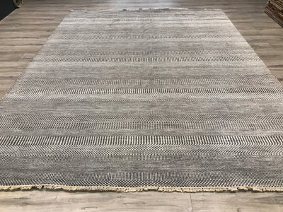 India Modern Grass Hand Knotted Wool 8x10