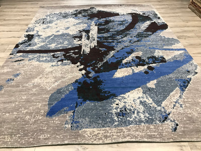 India Modern HDFR Hand Knotted Wool 8x10