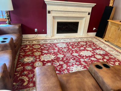 India Ziegler Hand Knotted Wool 9x12