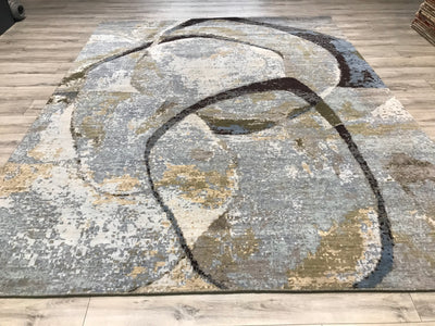 India Modern HDFR Hand Knotted Wool 8x10