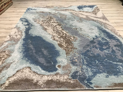 India Modern HDFR Hand Knotted Wool 8x10