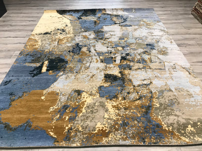 India Modern HDFR Hand Knotted Wool 8x10