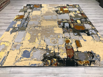 India Modern HDFR Hand Knotted Wool 8x10