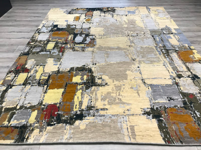 India Modern HDFR Hand Knotted Wool 8x10