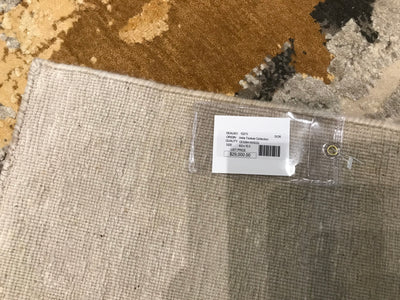 India Modern Texture Hand Knotted Wool & Silk 8x10