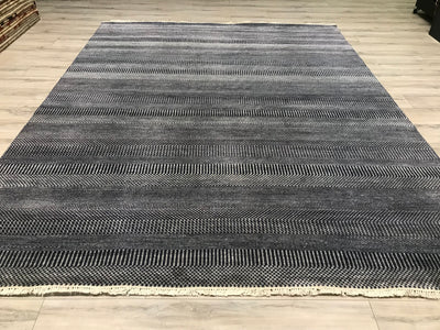 India Modern Grass Hand Knotted Wool 8x10