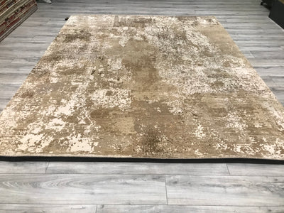 India Modern Texture Alchemy Hand Knotted Wool & Silk 8x10