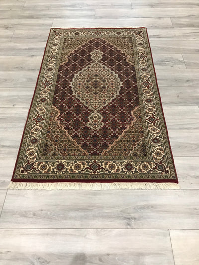 India Tabriz Mahi Hand Knotted Wool & Silk 3x5