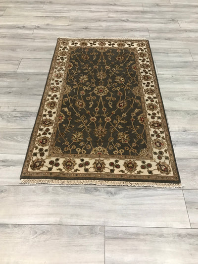 India Elegance Hand Knotted Wool & Silk 3x5