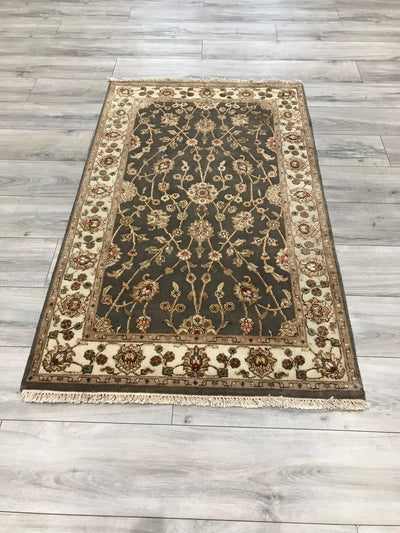 India Elegance Hand Knotted Wool & Silk 3x5