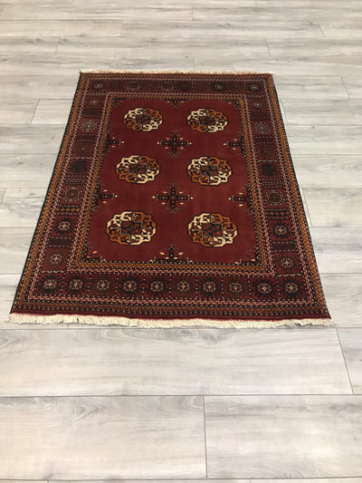 Afghanistan Bokara Mori Hand Knotted Wool 3x5