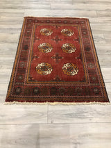 Afghanistan Bokara Mori Hand Knotted Wool 3x5