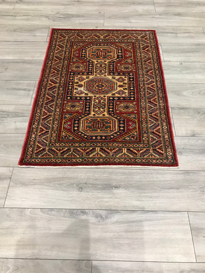Pakistan Super Kazak Hand Knotted Wool 3x4