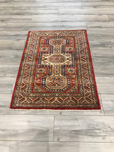 Pakistan Super Kazak Hand Knotted Wool 3x4