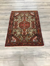Persian Hamadan Hand Knotted Wool 3x4