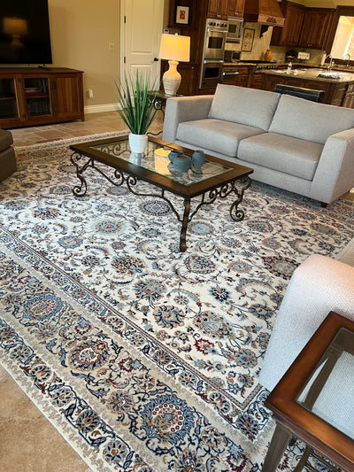 India Kashan Hand Knotted Wool 11x16