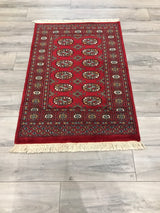 Pakistan Bokara Hand Knotted Wool 3x4