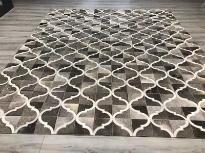 India Patchwork Cowhide HandMade 8x10