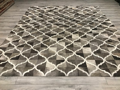 India Patchwork Cowhide HandMade 8x10