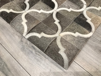 India Patchwork Cowhide HandMade 8x10