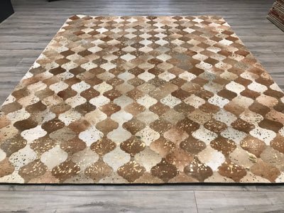 India Patchwork Cowhide HandMade 8x10