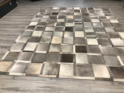 India  Patchwork Cowhide Handmade 8x10