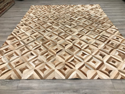 India Patchwork Cowhide HandMade 8x10