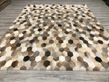 India Patchwork Cowhide Handmade 8x10