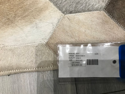 India Patchwork Cowhide Handmade 8x10