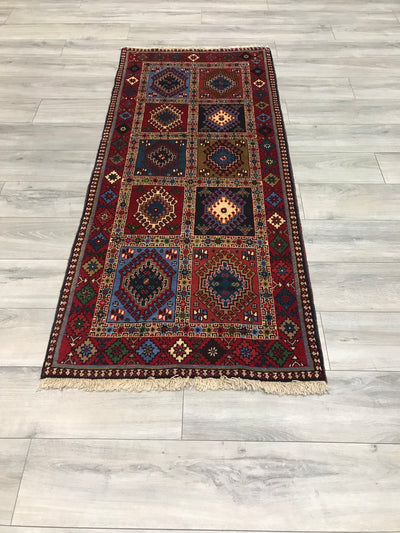 Persian Shiraz Yalameh Hand Knotted Wool 3x7