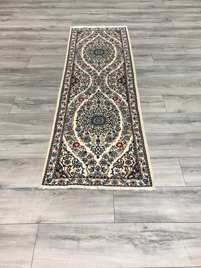 Persian Nain Hand Knotted Wool & Silk 2x7