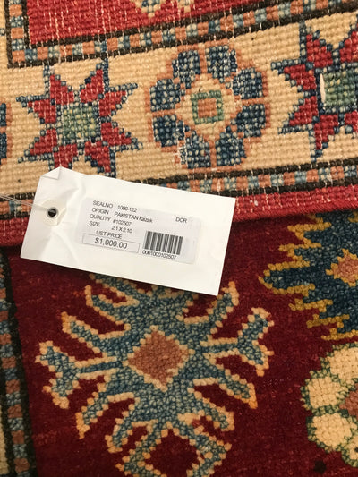 Pakistan Kazak Hand Knotted Wool 2x3