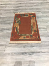 Chinese Modern Hand Knotted Wool 2x3