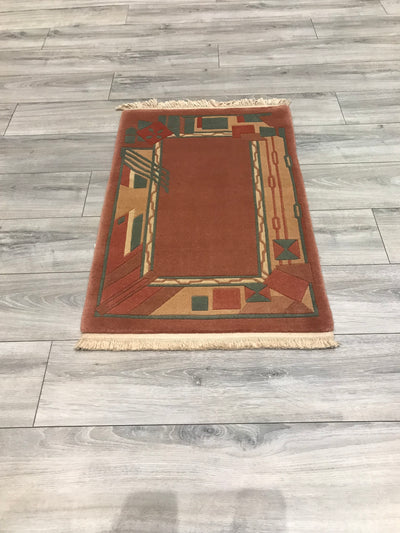 Chinese Modern Hand Knotted Wool 2x3