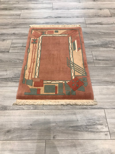 Chinese Modern Hand Knotted Wool 2x3