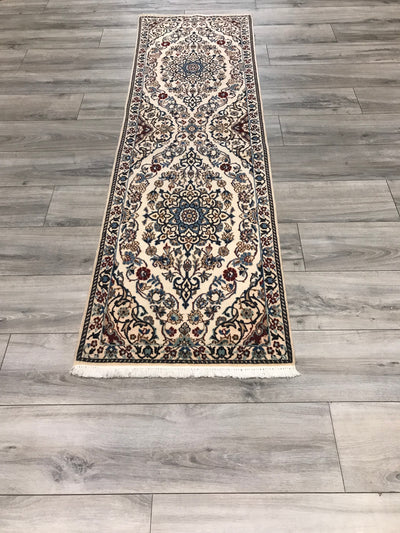 Persian Nain Hand Knotted Wool & Silk 2x7