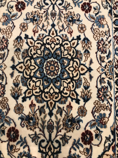 Persian Nain Hand Knotted Wool & Silk 2x7