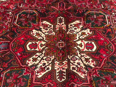 Persian Old Heriz Hand Knotted Wool  9x12