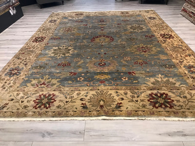 India Oushak Hand Knotted Wool 9x12