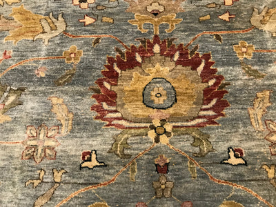 India Oushak Hand Knotted Wool 9x12