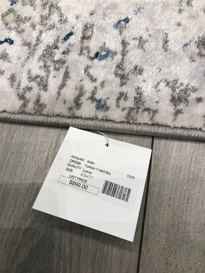 Turkish Luxury Blue Power Loom 2x8