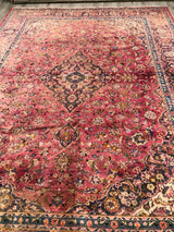 Persian Old Kashan Hand Knotted Wool  8x11