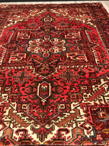 Persian Heriz Old Hand knotted wool 9x12