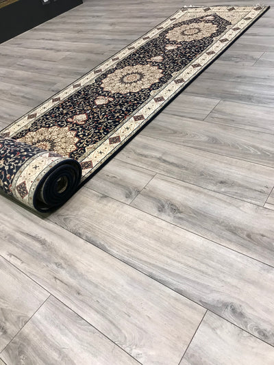 India Tabriz Hand Knotted Wool & Silk 3x14